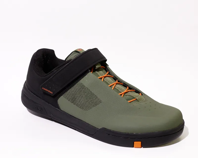 Crankbrothers Stamp Speed Lace Flat Pedal Mountain Bike shoe - Green/Black/Orange